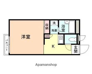 フォンティーヌ柴田【102号室】の間取り