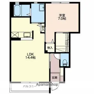 シャルマン小杉A【1階】の間取り