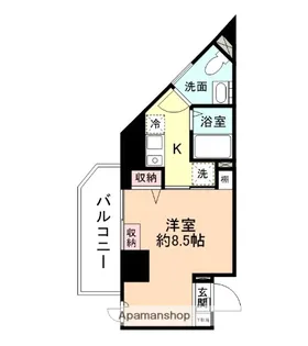 カレッジコート富山大学正門前【407号室】の間取り