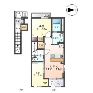 ロコモーション呉羽【2階】の間取り