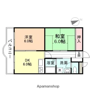 ガーデンヒルズ二杉【3階】の間取り