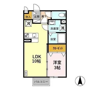 リシェス・オカザキⅡ【1階】の間取り