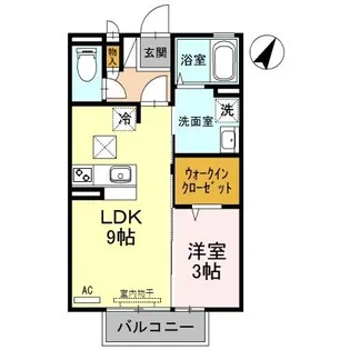 モナリエ中冨居 A【1階】の間取り