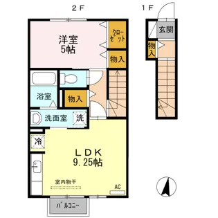 セジュール藤木【2階】の間取り