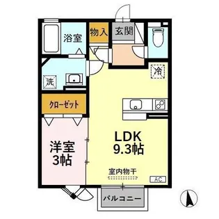 アスターハイツ【1階】の間取り