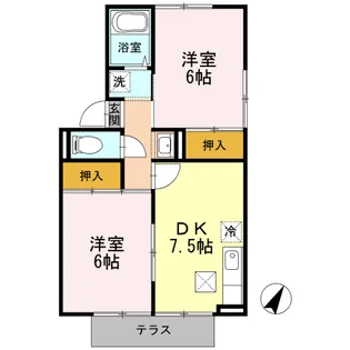 プレジール蓮町【1階】の間取り