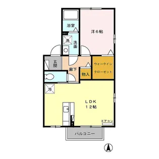 リシェス・オカザキⅢ B【2階】の間取り
