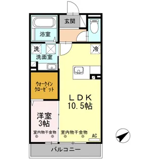 リヤン環水【1階】の間取り