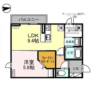 ルミナス南田町【2階】の間取り