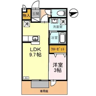 ル・シエル花園【1階】の間取り