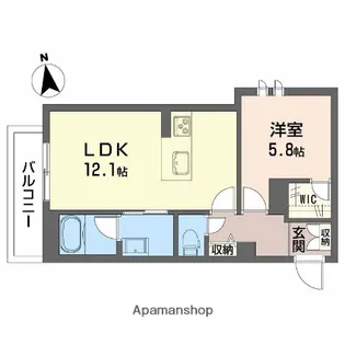 シャーメゾン アトリエ—ル【1階】の間取り