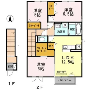 レジデンス モネ A棟【2階】の間取り