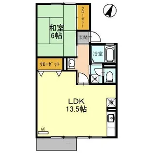 エスポワール下轡田【1階】の間取り
