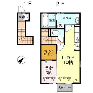 DーROOM蓮町【2階】の間取り