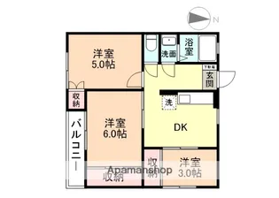 アントワーヌ富山Ⅱ【305号室】の間取り