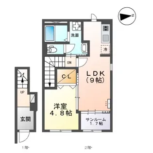 ノールハイム【2階】の間取り