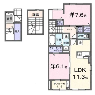 リヒトミューレ【3階】の間取り