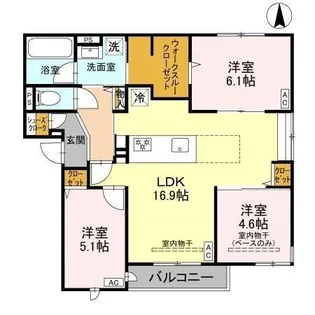 LE・BOIS(ル・ボワ)【2階】の間取り