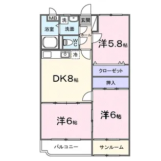 ユーミー堀川【2階】の間取り
