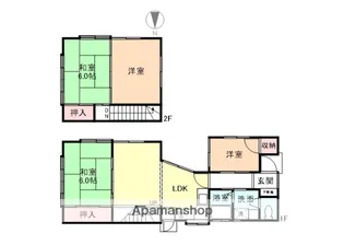 富山県富山市新庄町3丁目【一戸建】の間取り