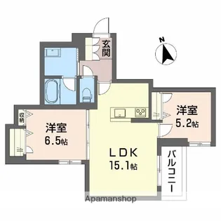 SHAMAISON神通町【3階】の間取り