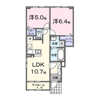 リバティ Ⅰ【1階】の間取り