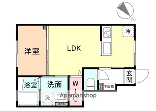 EDGEMOMENT下堀 B棟【103号室】の間取り