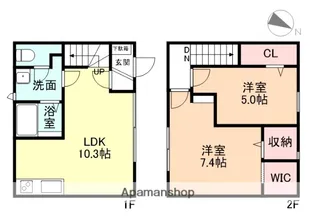カサーレ蓮町 Ⅱ棟【2階】の間取り