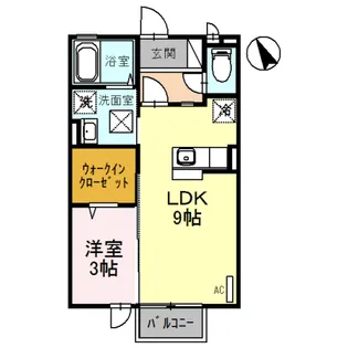 ビュー・スリー【1階】の間取り