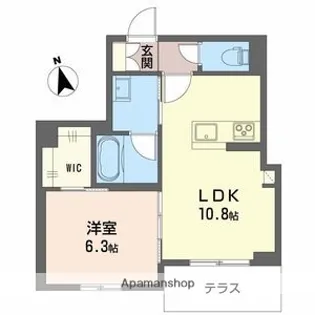 アンティーム(INTIME)【1階】の間取り