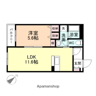 ハートフルタウンクオーレ【3階】の間取り
