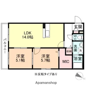 ハートフル ウィステリア【1階】の間取り