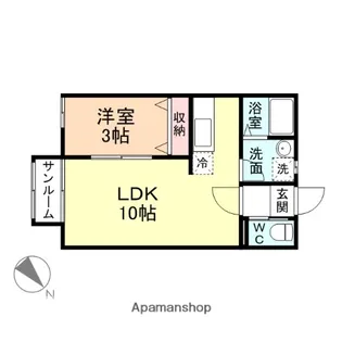 GREEN GABLES A棟【1階】の間取り