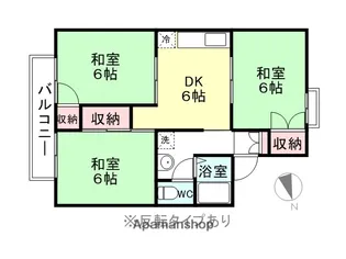 パレーシャル堀川【201号室】の間取り