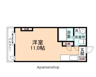 コーポシーバ【304号室】の間取り