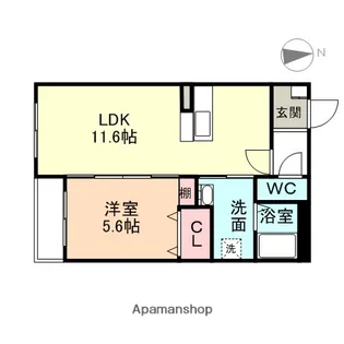 シエルブルー【202号室】の間取り