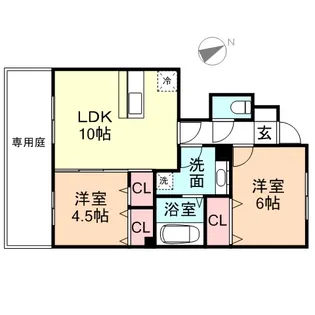 ジュネス向新庄 A棟【1階】の間取り