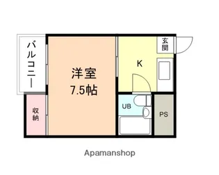 レジデンスアポロン【1階】の間取り