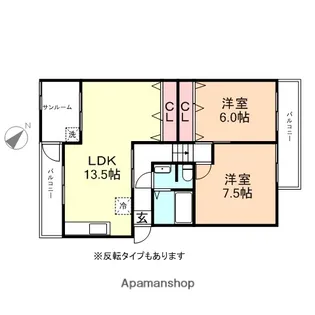 レジデンス堀川【3階】の間取り