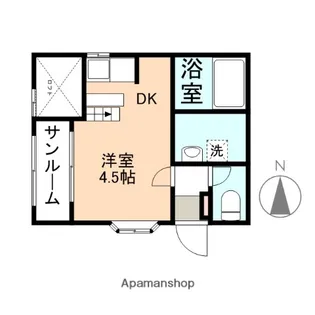 サンローラン水上【1階】の間取り