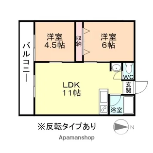 ホープフルハイツ【2階】の間取り
