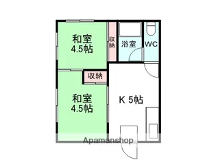 サンライズ和【205号室】の間取り
