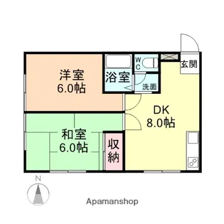 レヴール綾田A棟【1階】の間取り