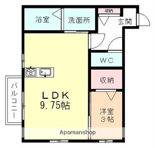 レセンテ五福【1階】の間取り