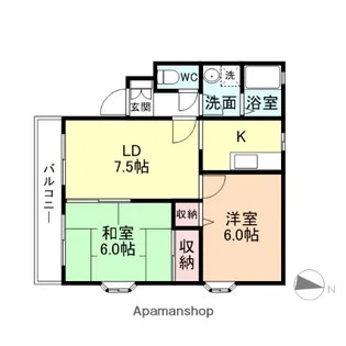 コーポ天正寺【2階】の間取り