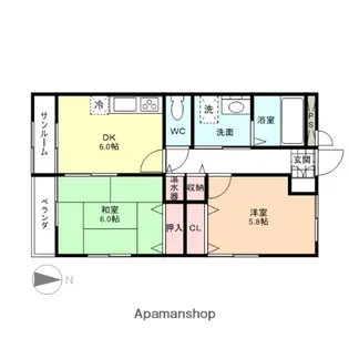 ブランシュール【1階】の間取り