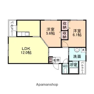 マンデリーノ【1階】の間取り