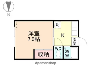 BREASUNTE【201号室】の間取り