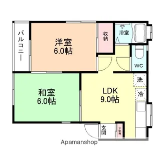 スカイコーポ田家新【101号室】の間取り