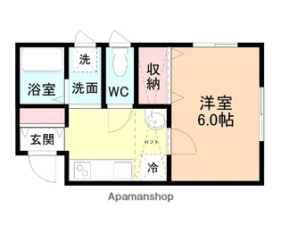 グッドシャトーⅢ【1D号室】の間取り